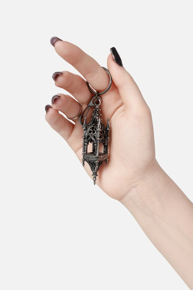 BRELOK Katedralny 3D gotycka zawieszka do torby