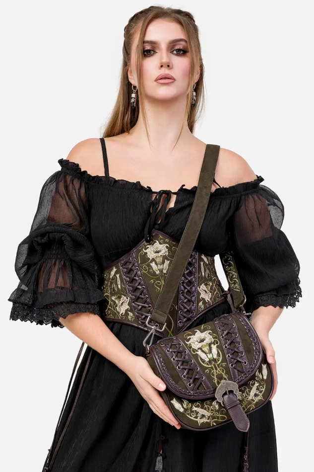 Haftowana Torebka na ramię Moonflower