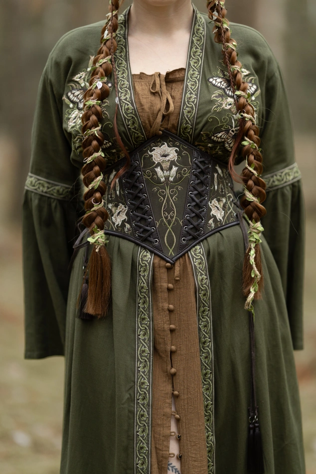 DARK BOTANY pasek gorsetowy z daturą