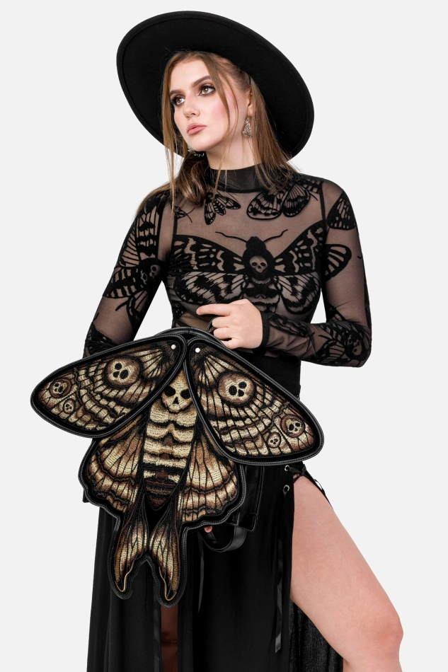 Todeskopf Hawkmoth Mesh-Bodysuit
