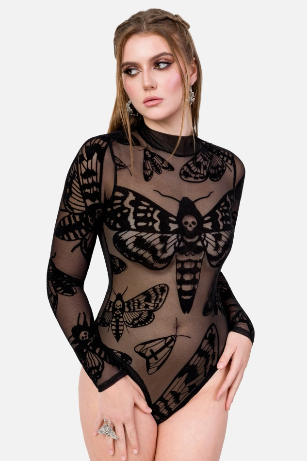 Death's head Hawkmoth mesh bodysuit